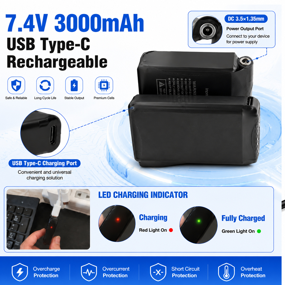 7,4 V 3000 mAh Batterie für be – Heated Vest Battery Bewertung und Preis
