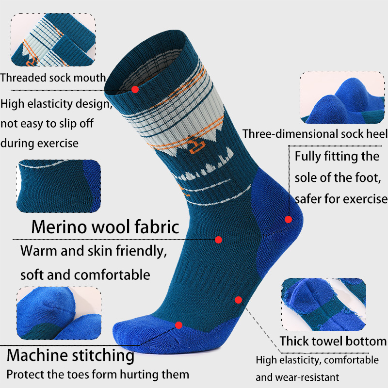 1 Paar Skisocken aus Merinowol – Thermal Sock Wool Bewertung und Preis