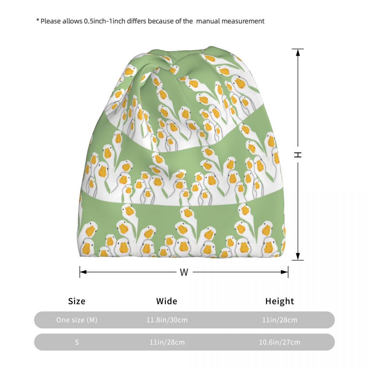 Cartoon-Motiv Gänse-Tiermuster – Knit Beanie Hat Warm Bewertung und Preis
