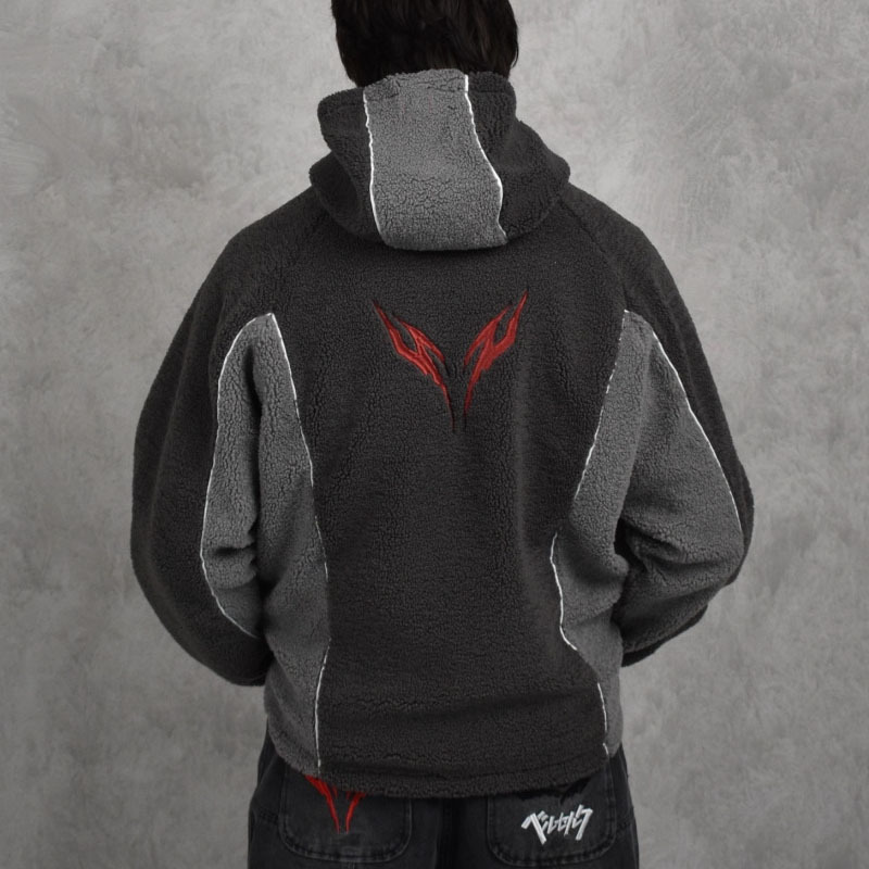 Unisex Farbblock-Sherpa-Fleece – Sherpa Hoodie Fleece Bewertung und Preis