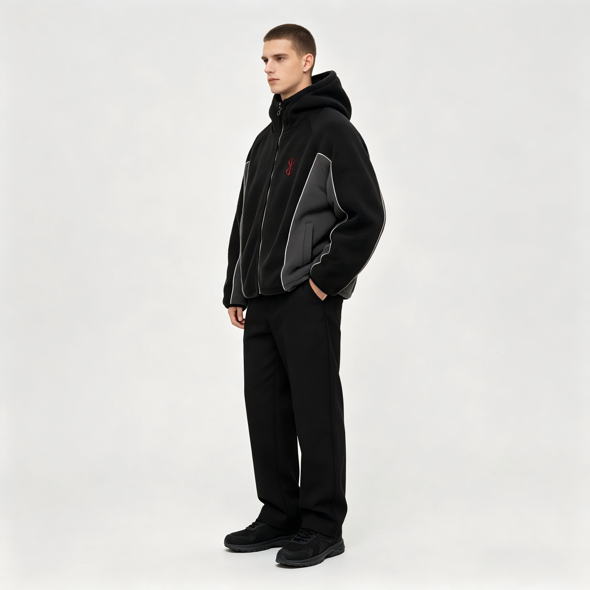 Unisex Farbblock-Sherpa-Fleece – Sherpa Hoodie Fleece Bewertung und Preis