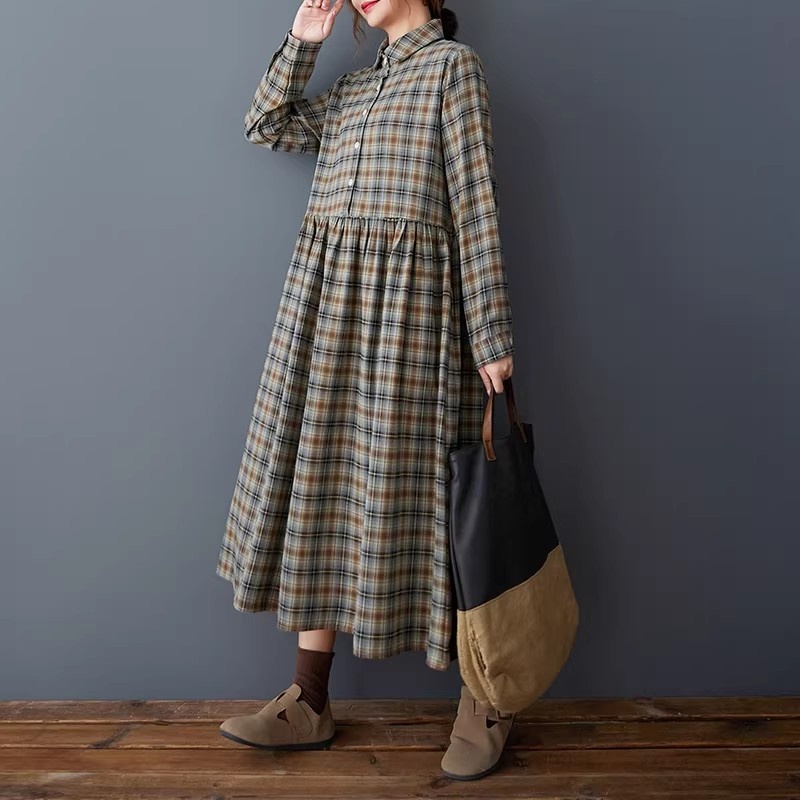 Koreanisches lockeres Retro-Ka – Flannel Shirt Lined Bewertung und Preis