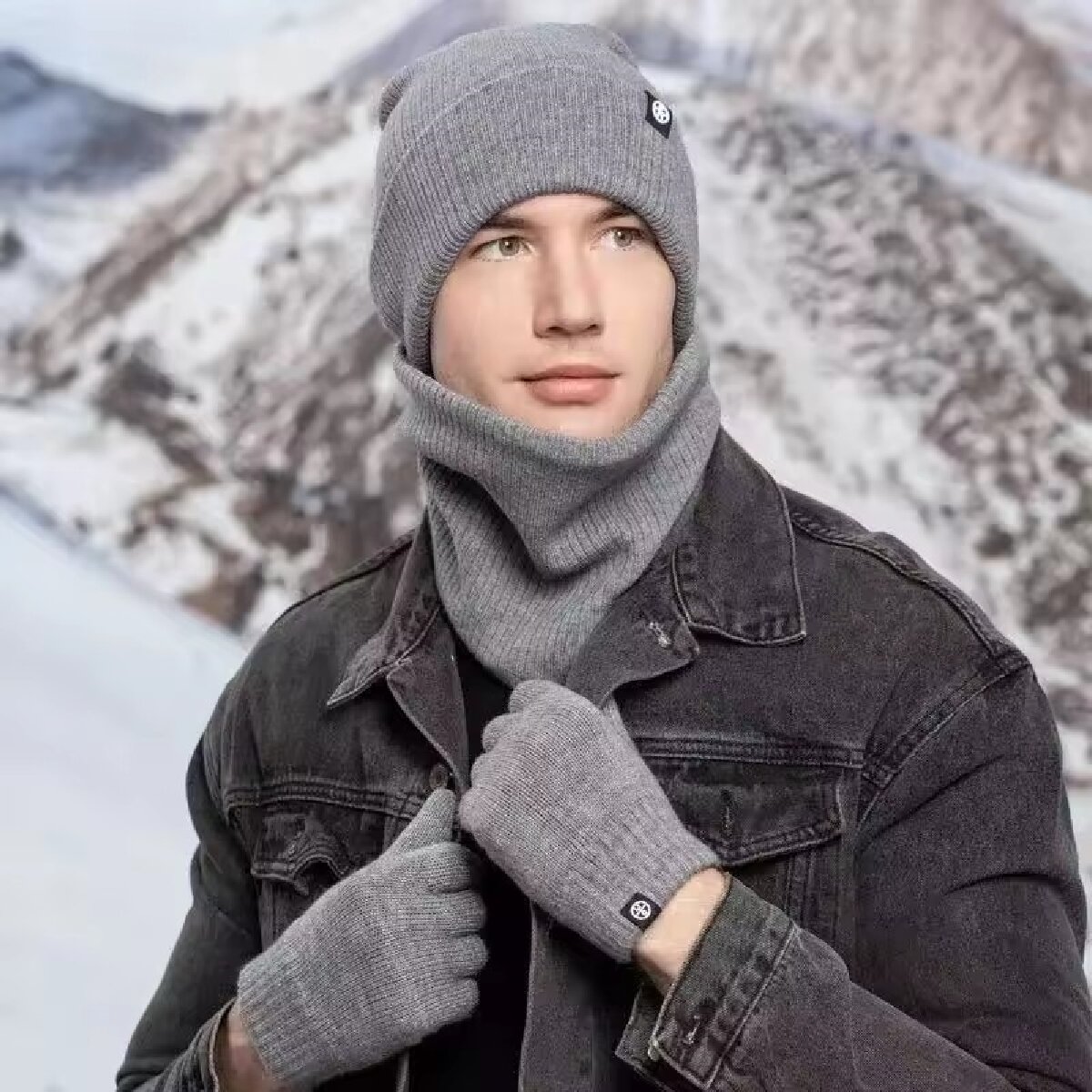 3 stücke Winter Beanie Hut Han – Wool Scarf Men Bewertung und Preis
