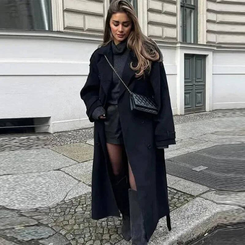 Eleganter Grauer Mantel mit Gü – Wool Coat Peacoat Bewertung und Preis