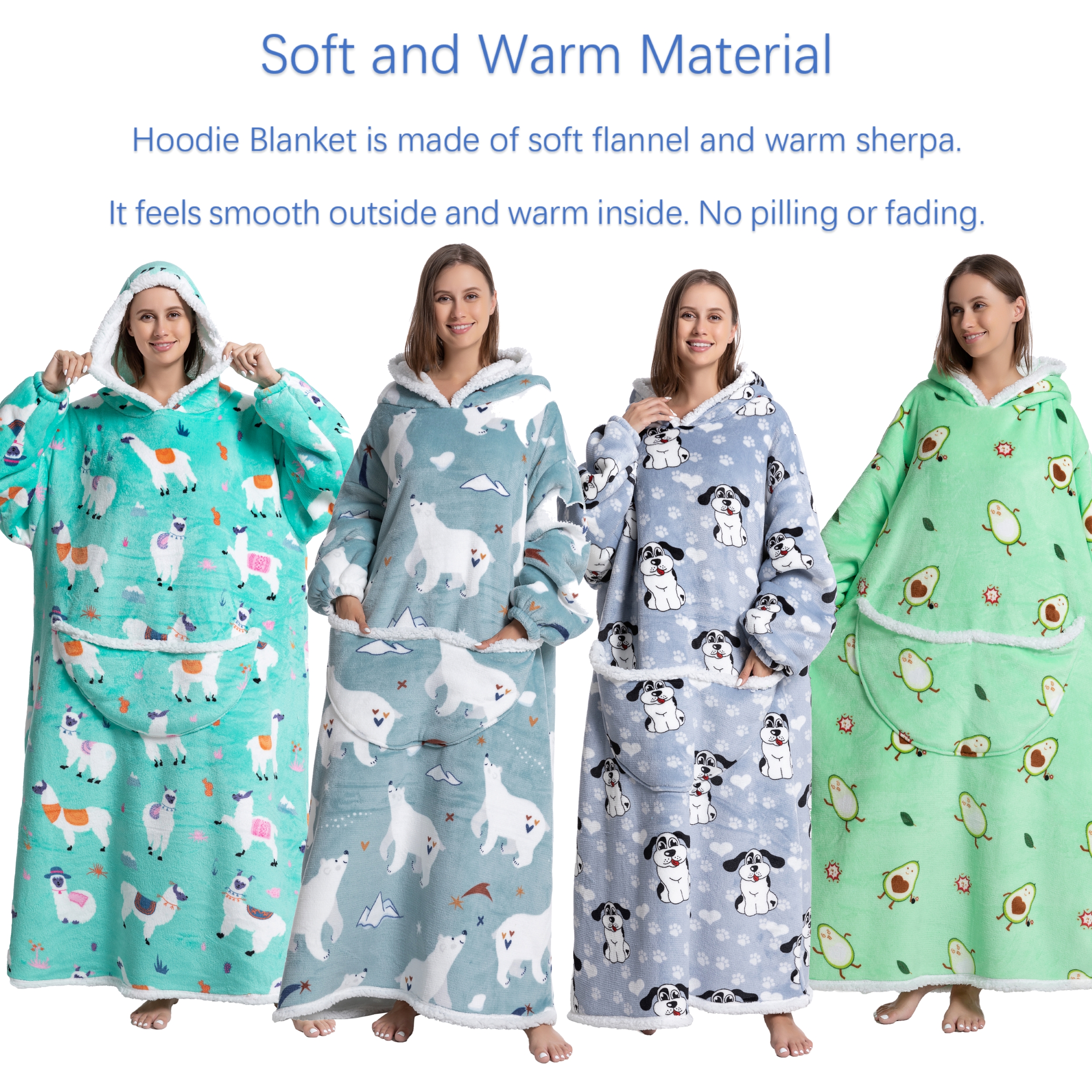 Übergroßen Wearable Decke Gemü – Sherpa Hoodie Fleece Bewertung und Preis