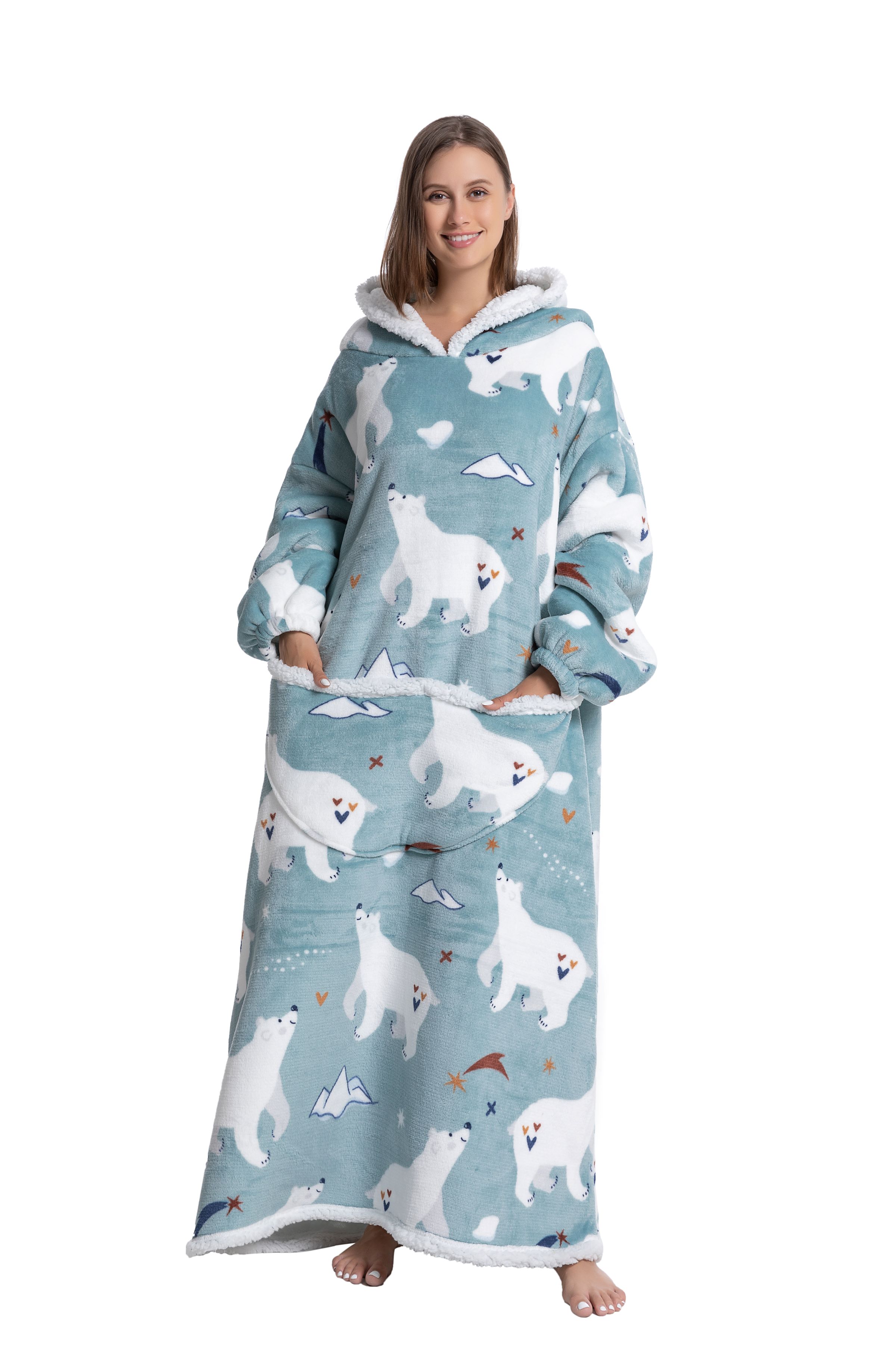 Übergroßen Wearable Decke Gemü – Sherpa Hoodie Fleece Bewertung und Preis